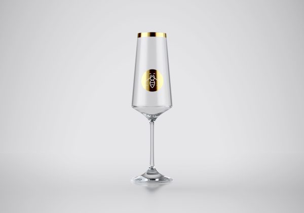 Verre à champagne — "TCHIN"